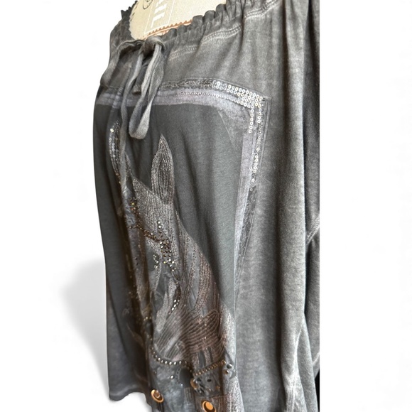 AllSaints Spitalfields X Arabian Embellished Top – Size 8 - Picture 2 of 9